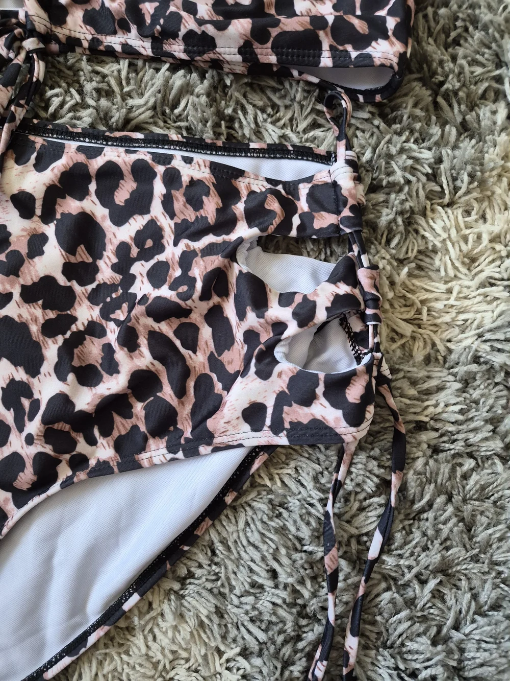 Pink Leopard Print Girls' One-Piece Swimsuit
